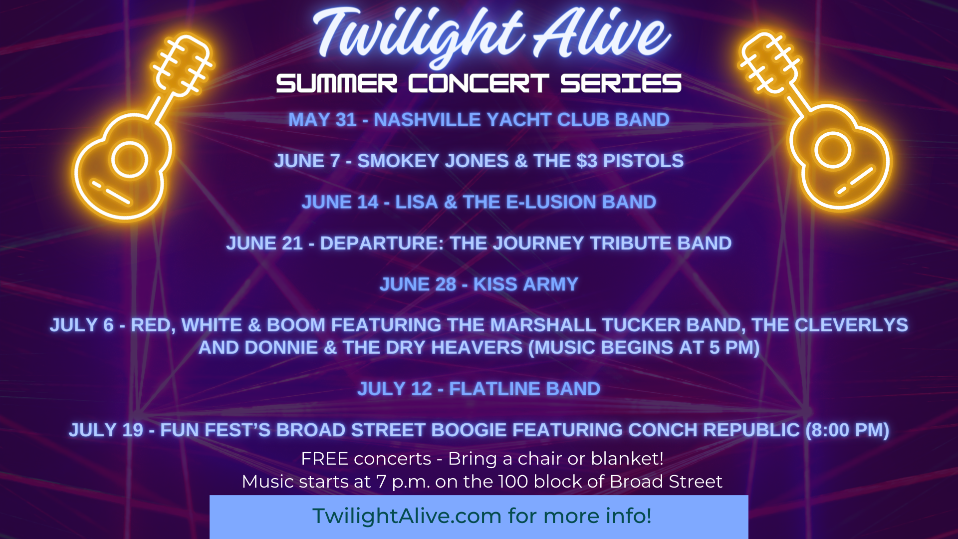 Twilight Concert Series 2024 Kingsport Tn Reina Charleen